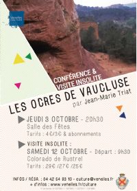Les ocres de Vaucluse (par Jean-Marie Triat). Le jeudi 3 octobre 2013 à Venelles. Bouches-du-Rhone.  20H30